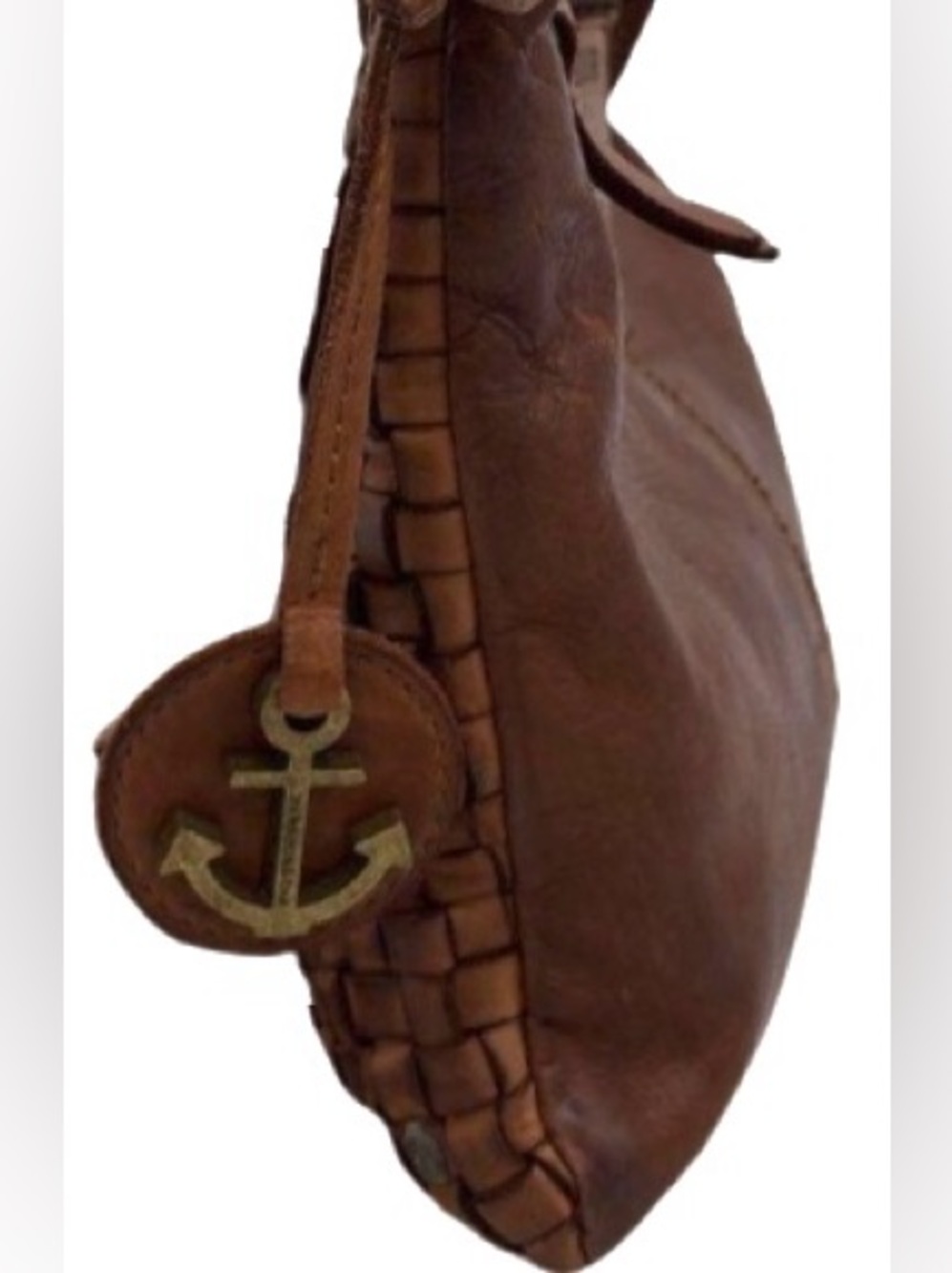 Harbour 2nd Aurora Woven Leather Crossbody Bag (Cognac) - GUC - Picture 7 of 10